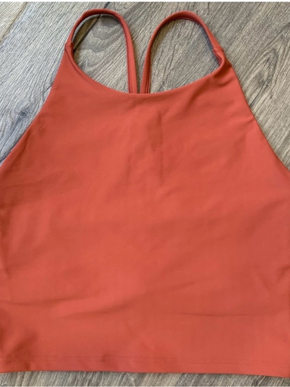 Old Navy Rust Orange Halter Crop Tank